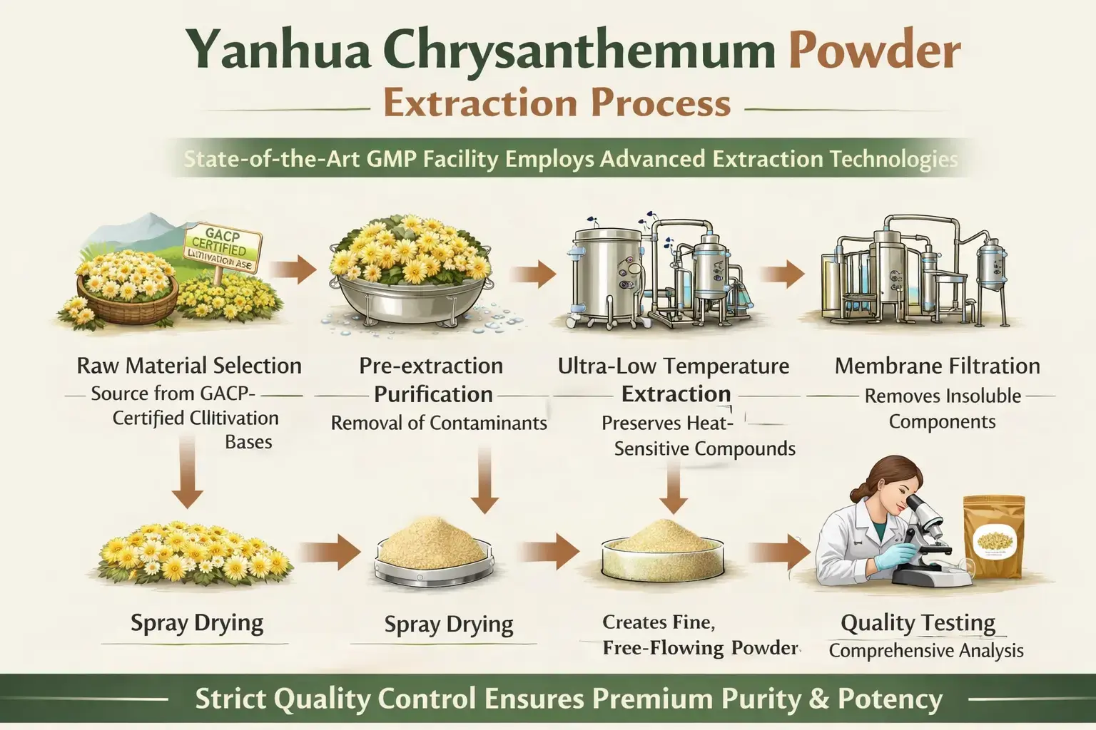 Yanhua Chrysanthemum Powder Process